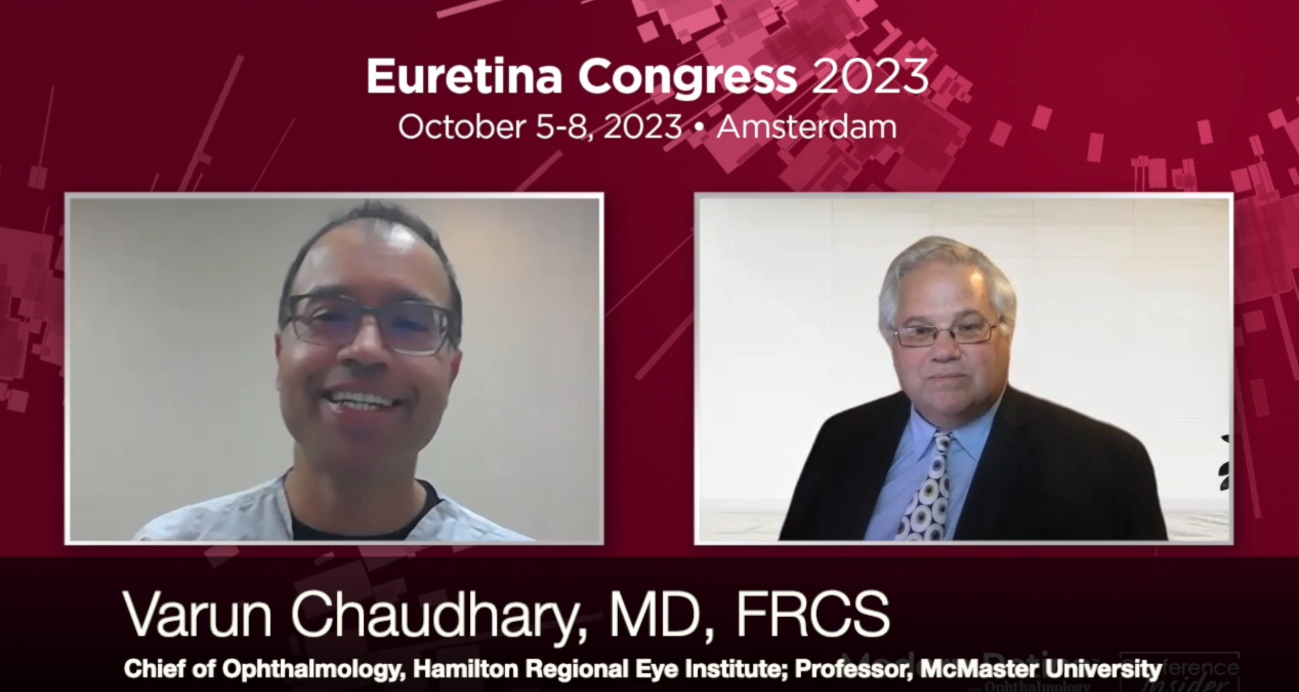 EURETINA 2023: Varun Chaudhary, MD, discusses posturing after macular hole surgery